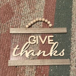 Rustic 'Give Thanks' Wall Decor